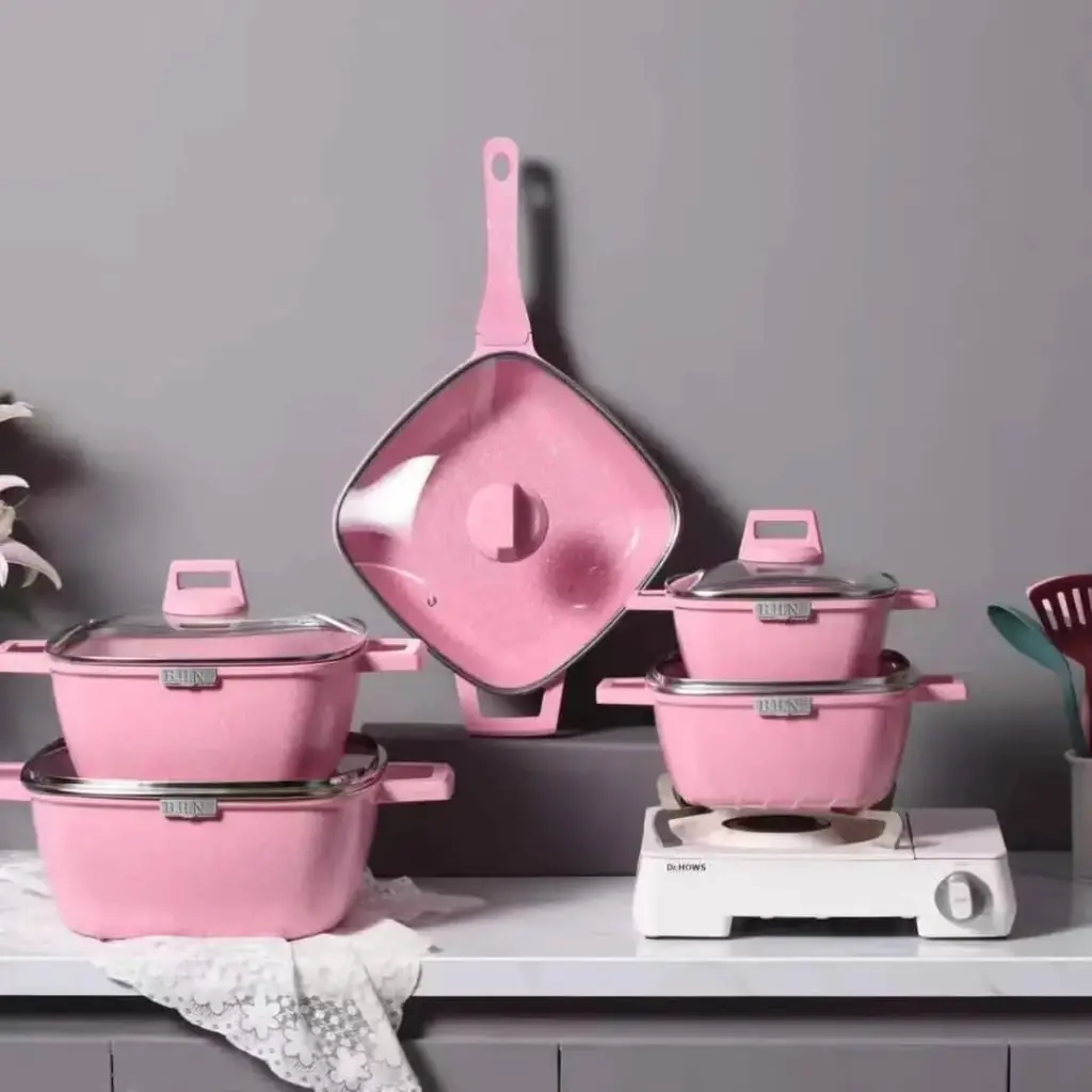 Pink Non Stick Cookware 