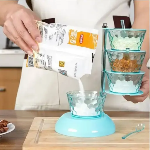 5 layers seasoning jar with spoon