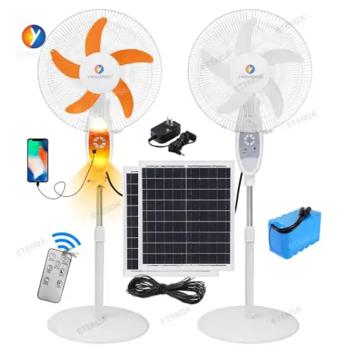 16 Inch Rechargeable Solar Fan with Solar Panel