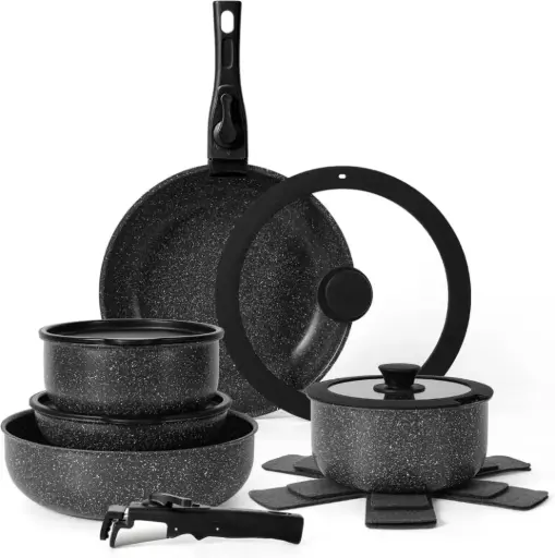 Black Coated Nonstick Cookware